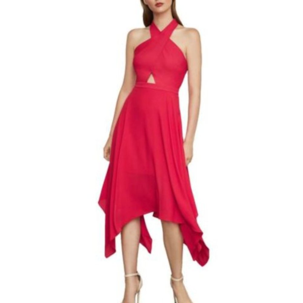 BCBGMaxAzria Annamarie Lipstick Red Dress Size 10